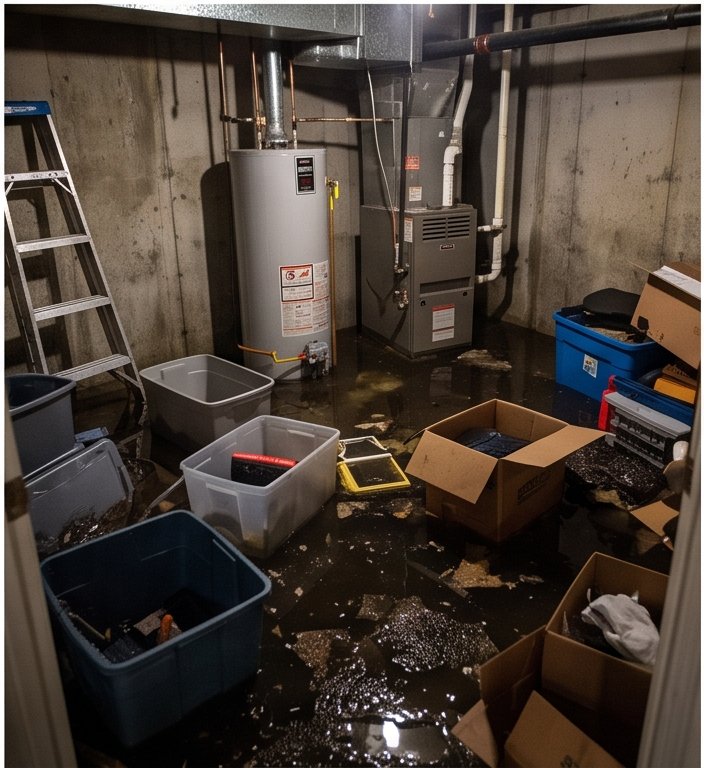 Utility room flood cleanup near Lula Georgia